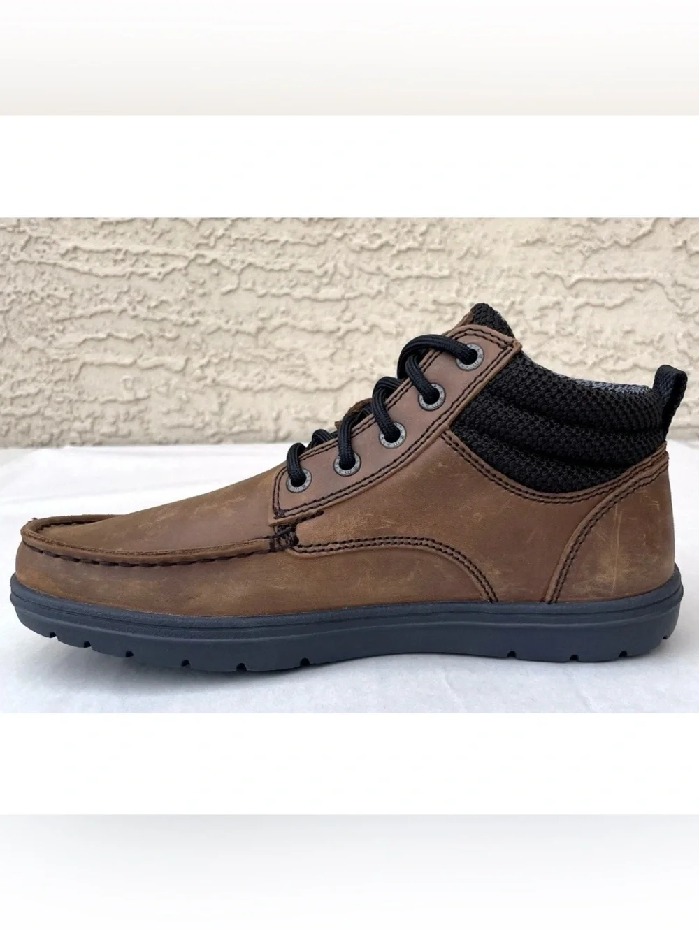 Lems Boulder Boot Mid Womens Sz US 7.5 Umber Brown Leather Minimalist Zero Drop